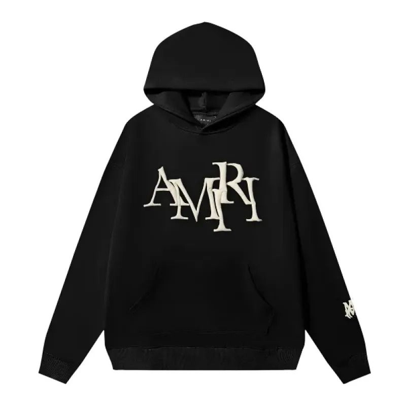 Amiri Hoodie Staggered Logo