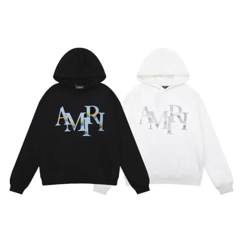 Amiri Staggered Chrome Logo-Print Hoodie