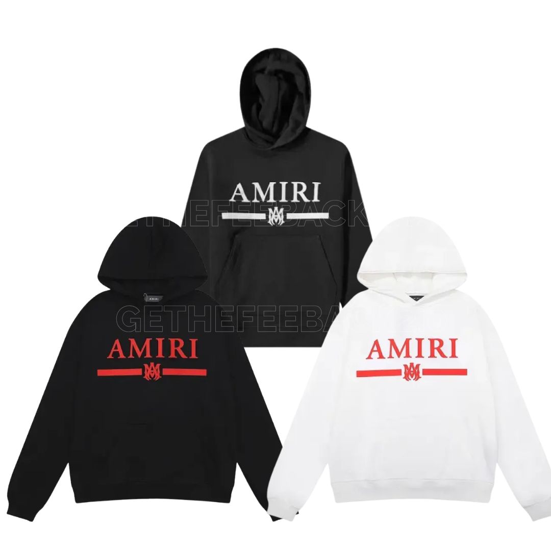 Amiri Ma Bar Logo Hoodie Black