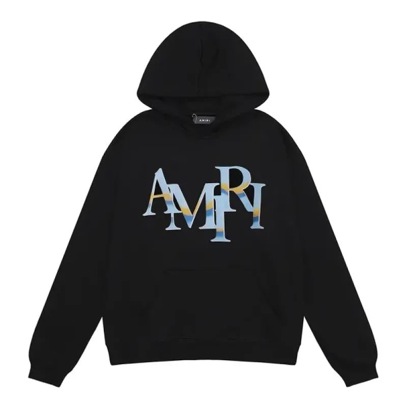 Amiri Staggered Chrome Logo-Print Hoodie