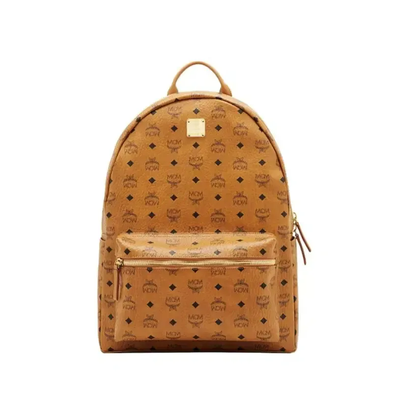 MCM Stark Classic Backpack Visetos Large Cognac