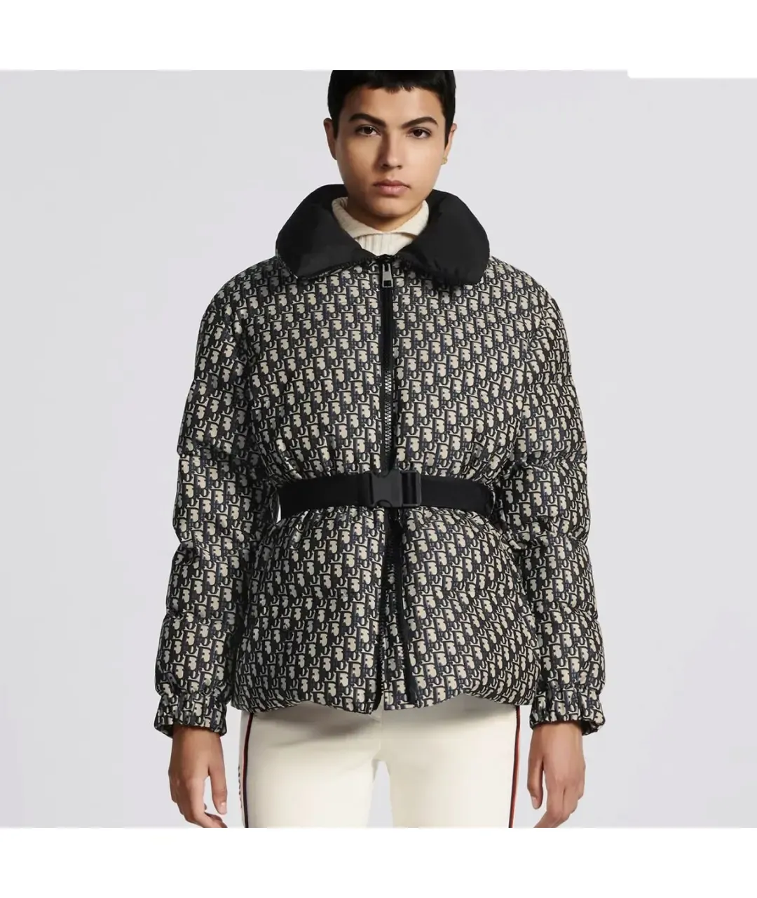 Women CD Taffeta Oblique Jacket grigio/nero