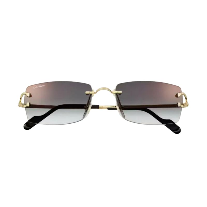 Cartier Rectangle-Rimless Sunglasses