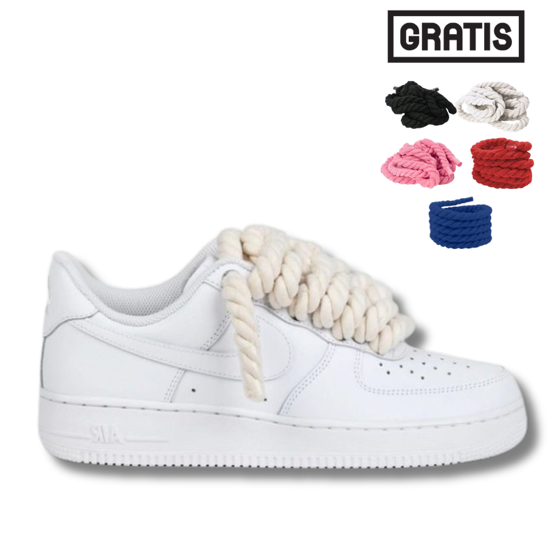 AF1 Low Chunky Rope laces White