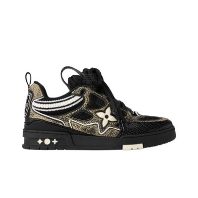 Skate Sneaker Black/Brown Woolen Fabric New