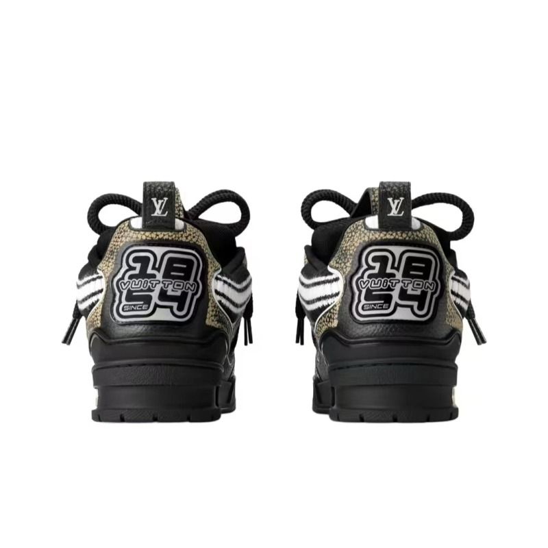 Skate Sneaker Black/Brown Woolen Fabric New