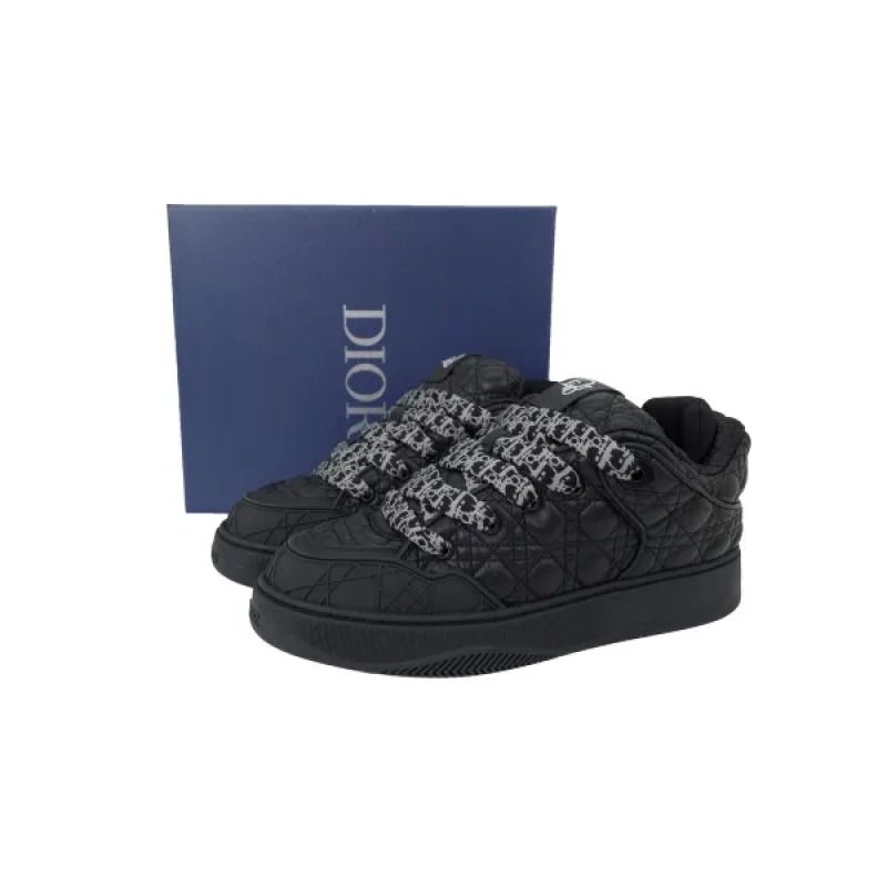 B9S Skater Sneaker Black Quilted Cannage Calfskin
