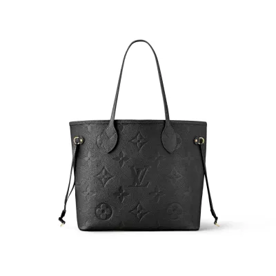 LV BORSA NEVERFULL MM PELLE MONOGRAM NERA EMPREINTE