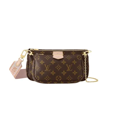 LV BORSA MULTI POCHETTE ACCESSOIRES TELA MONOGRAM/ROSE CLAIR
