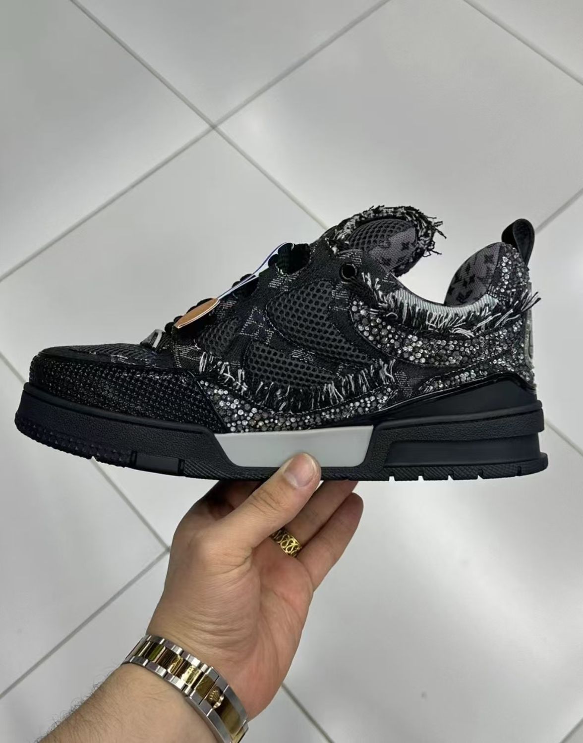 Skate Swarovski Monogram Nero