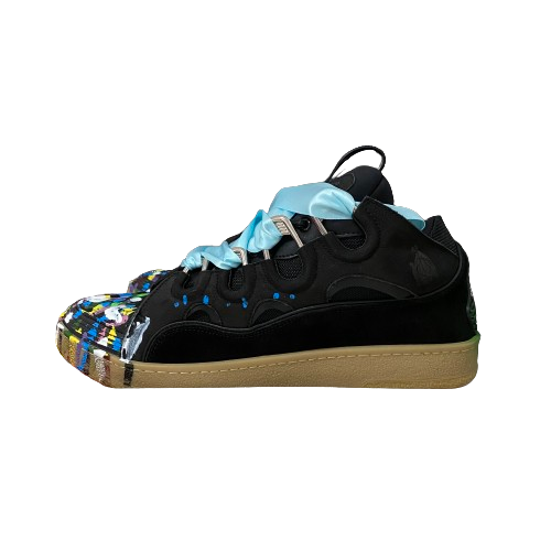 Curb Sneaker Nero &amp; Azzurro