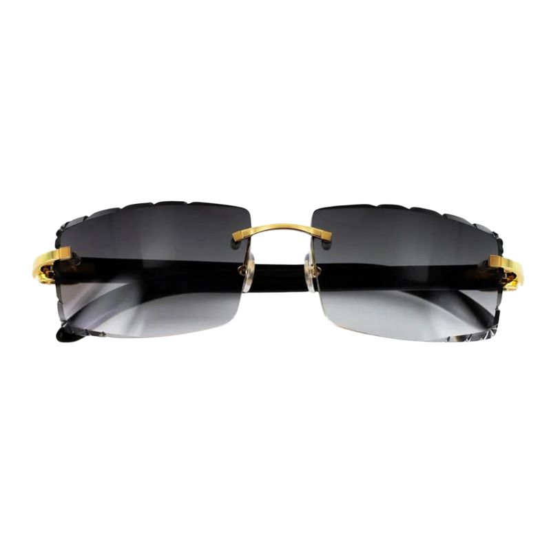 Cartier White Horn Sunglasses with Gold Detail &amp; Grey Gradient Lens AAA+