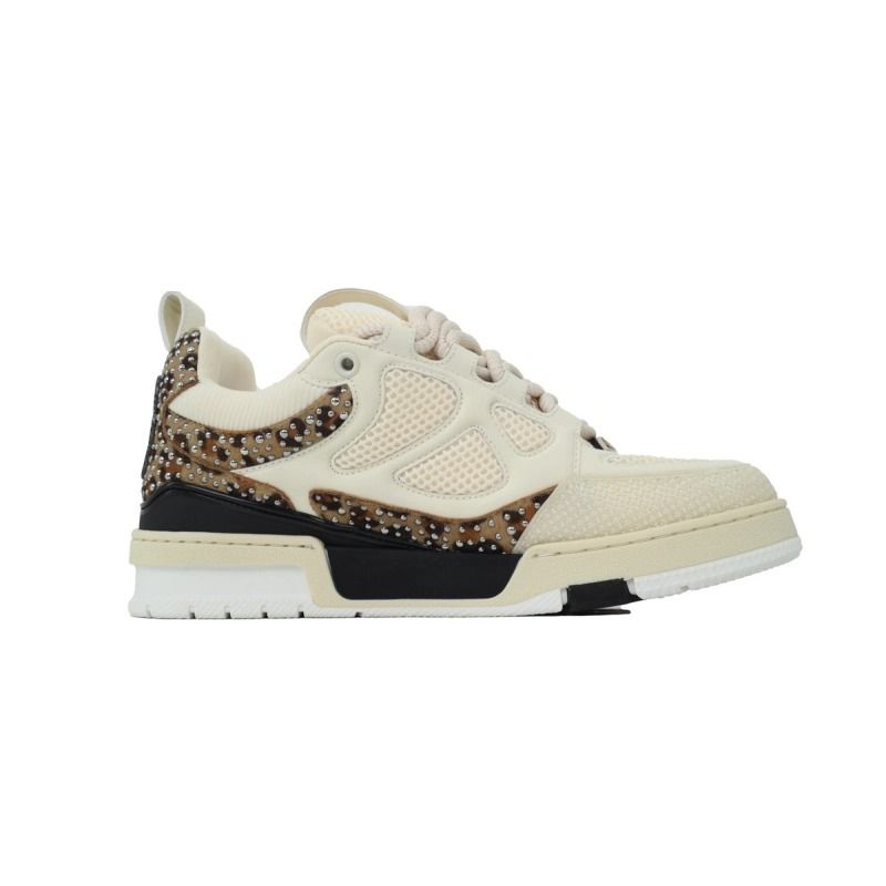Skate Sneaker White Coffee Diamond