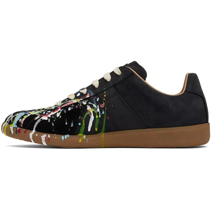 Maison Margiela Black Paint Sneakers
