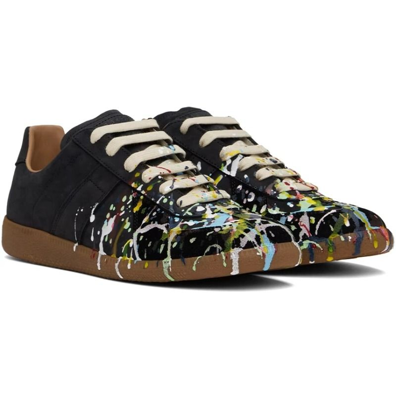 Maison Margiela Black Paint Sneakers