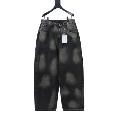 Ancellm Aging Wide 5P Denim Pants