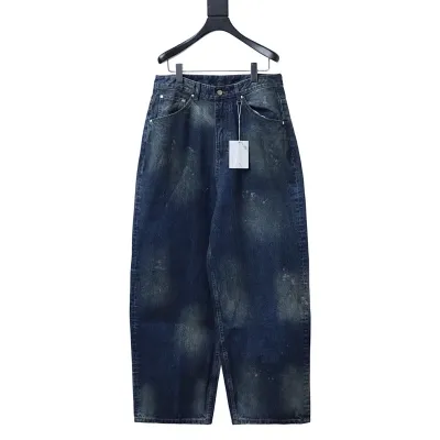 Ancellm Aging Wide 5P Denim Pants(Indigo)