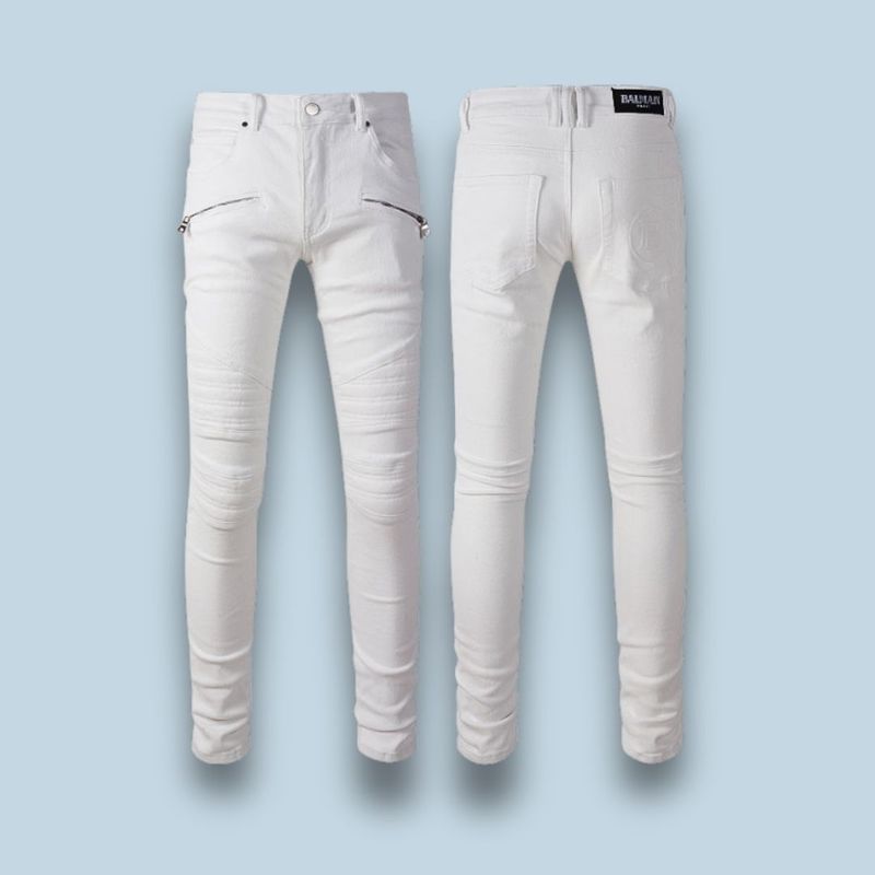 JEANS – WHITE ZIP