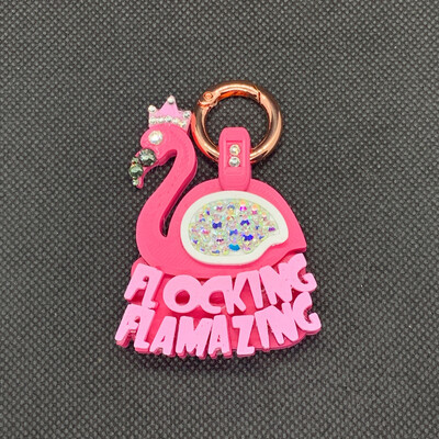 Flocking Flamazing Flamingo BLINGED TAG