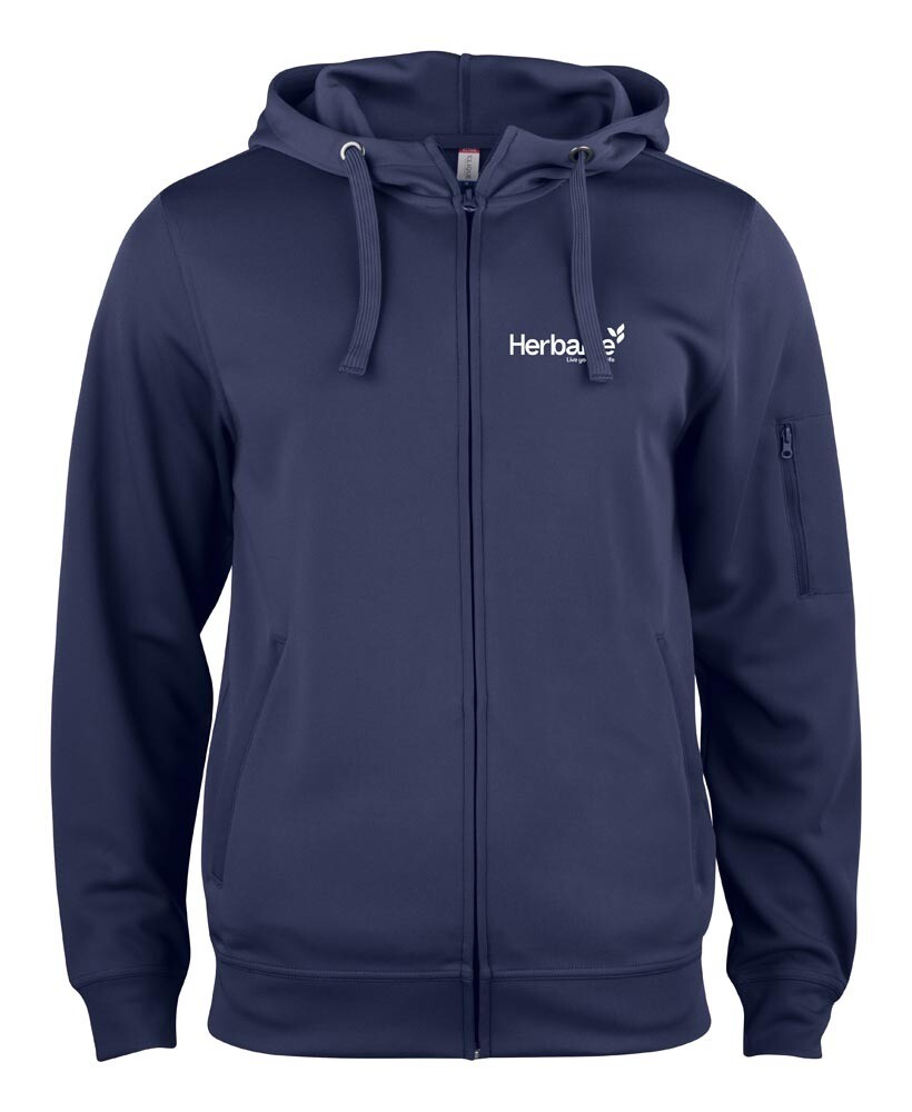 Basic Active Hoody Full Zip Herr