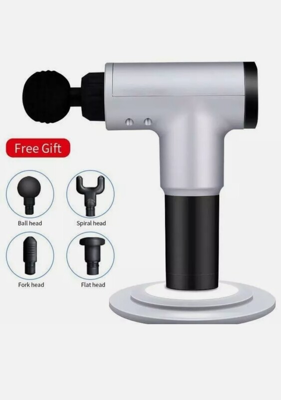 Massage Gun Deep Tissue Percussion Massager Muscle Vibrating Relaxing + 4 Heads