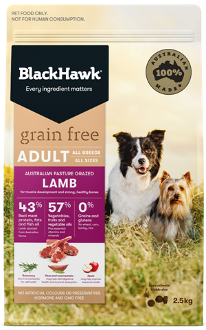 Black Hawk Adult Grain Free Lamb 2.5 kg , 7 kg & 15 kg