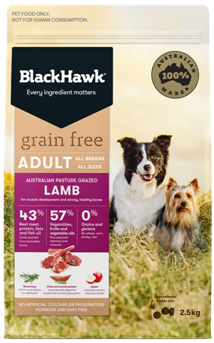 Black Hawk Adult Grain Free Lamb   2.5 kg , 7 kg & 15 kg