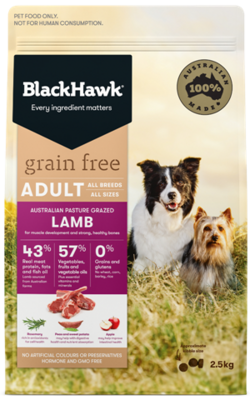 Black Hawk Adult Grain Free Lamb 2.5 kg , 7 kg & 15 kg