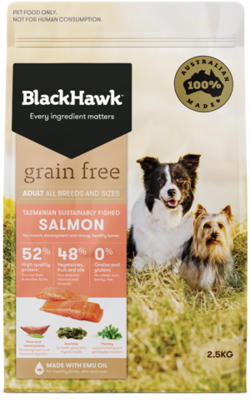 Black Hawk Adult Grain Free Salmon 2.5 kg , 7 kg & 15 kg