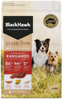 Black Hawk Adult Grain Free Kangaroo 2.5 kg , 7 kg , 15 kg