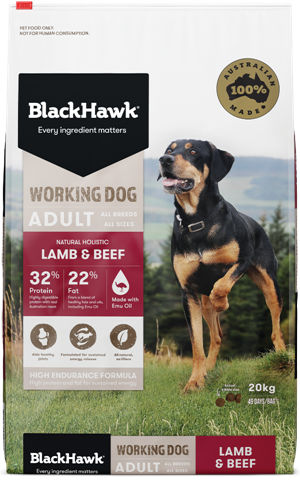 Black Hawk Working Dog Lamb & Beef 20 kg