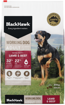 Black Hawk Working Dog Lamb & Beef 20 kg