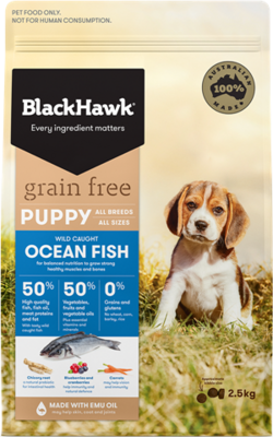 Black Hawk Grain Free Puppy Ocean Fish - 2.5 kg , 7 kg & 15 kg