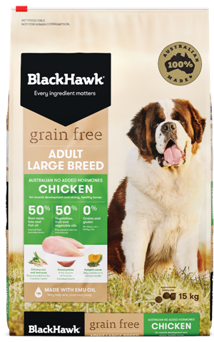 Black Hawk Grain Free Large Breed Chicken  -  15 kg