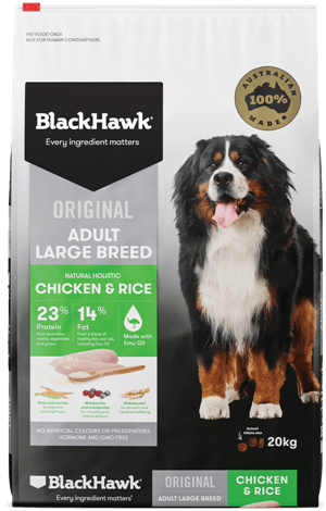 Black Hawk Large Breed Chicken & Rice  - 20 kg
