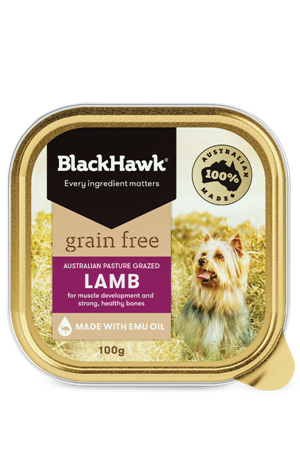 Black Hawk Grain Free Lamb Wet Dog Food Tray - 100 grams x 9