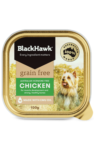 Black Hawk Grain Free Chicken Wet Dog food Tray - 100 grams x 9