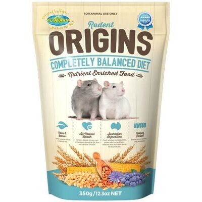 Vetafarm Rodent Origins 350 grams & 2 kg