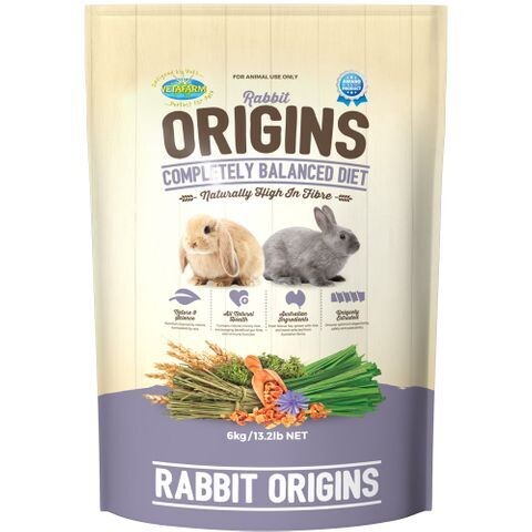 Vetafarm Rabbit Origins  350 grams , 1.5 kg & 6 kg