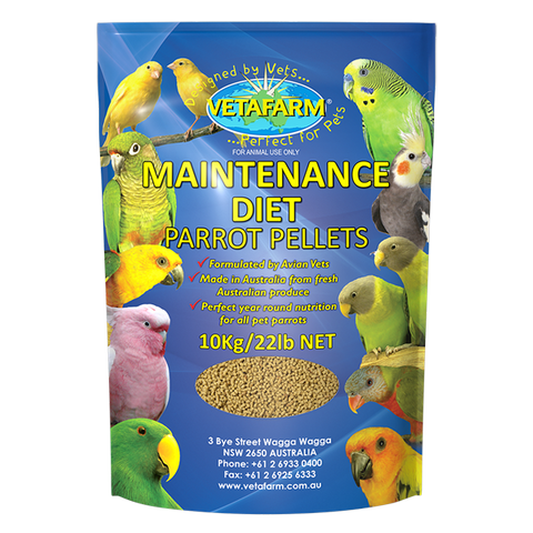 Vetafarm Parrot Pellets Maintenance Diet  -   10  kg
