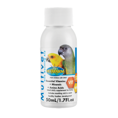 Vetafarm Multivet – with Moulting Aid  - 50 ml & 100 ml