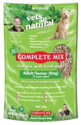Vets All Natural Complete Mix Adult / Seniors  -  1 kg , 5 kg or 15 kg