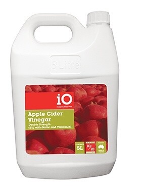 iO Cider Vinegar 8% wth Garlic and Vitamin B1 - 5 litres & 20 litres