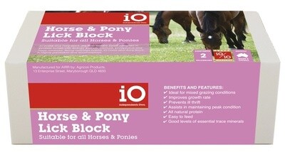 iO Horse & Pony Lick Block – 5 x 2 kg & 20 kg