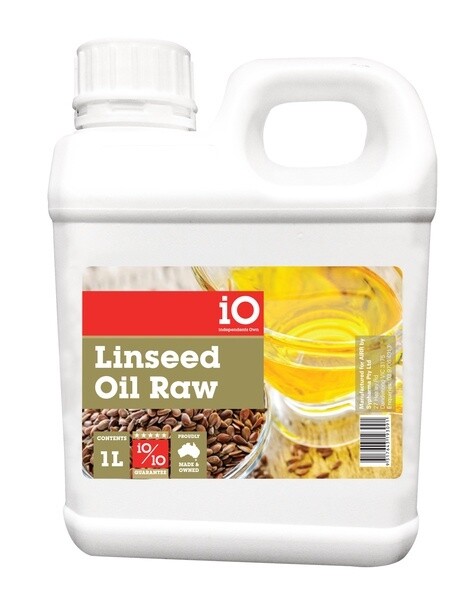 iO Linseed Oil Raw  - 1 litre & 5 litre