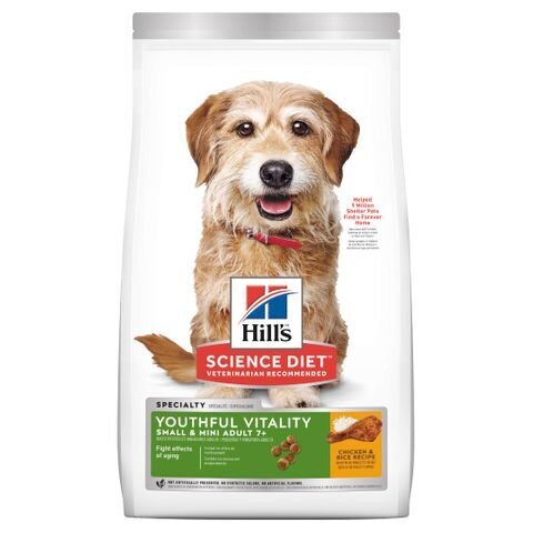 Hill's Science Diet Youthful Senior Vitality Small / Mini Breed Chicken  7+ Mature  1.58 kg