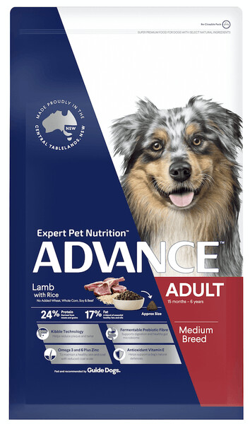 Advance Dog Adult Medium Breed Lamb with Rice  -  3 kg , 15 kg & 20 kg