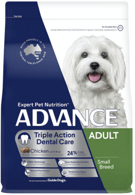 Advance Dog Triple Action Dental Care Small Breed Chicken with Rice 3 kg or 8 kg