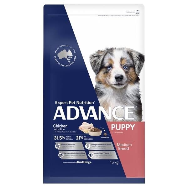 Advance Puppy Medium Breed Chicken with Rice  - 3 kg , 15 kg & 20 kg