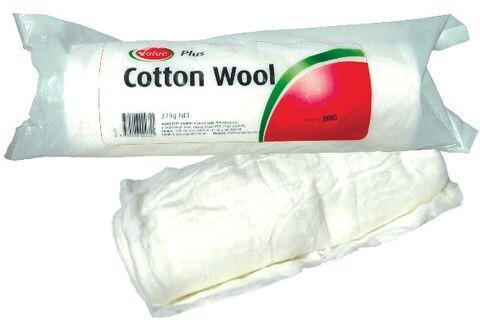 Value Plus Cotton Wool Roll  375 gram Roll